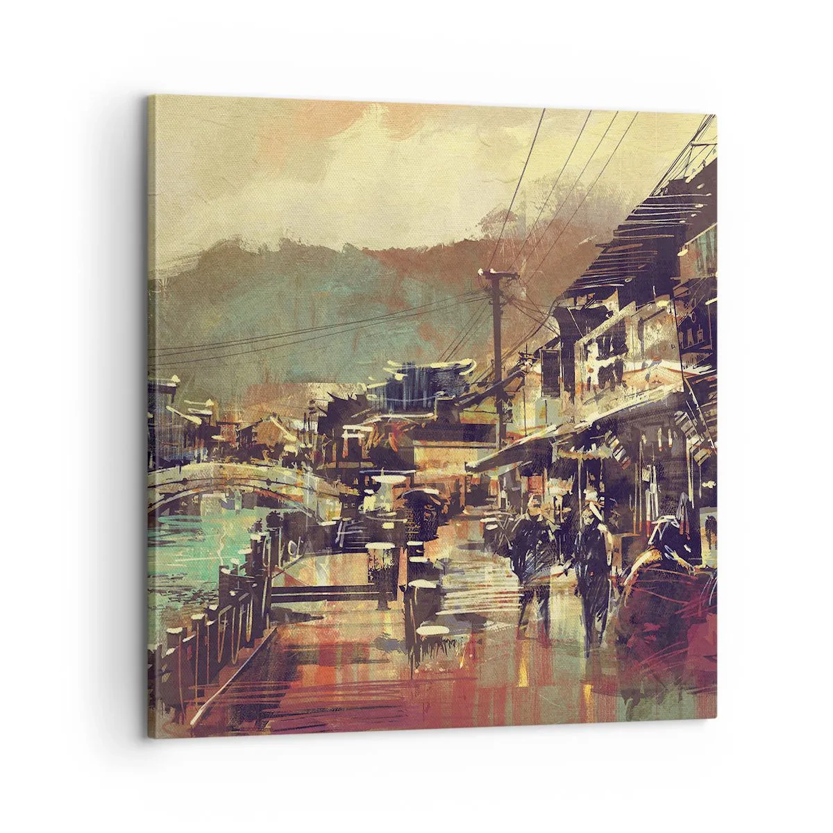 Tablou pe pânză - Viața ca o bogăție de gri - 60x60 cm