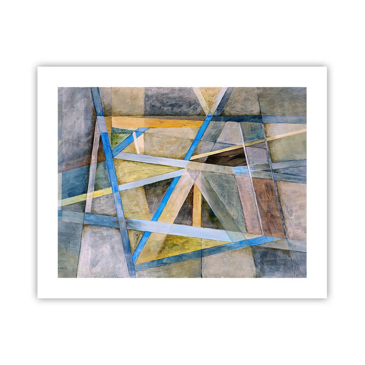 Poster - Drept sau de-a curmezișul? - 50x40 cm