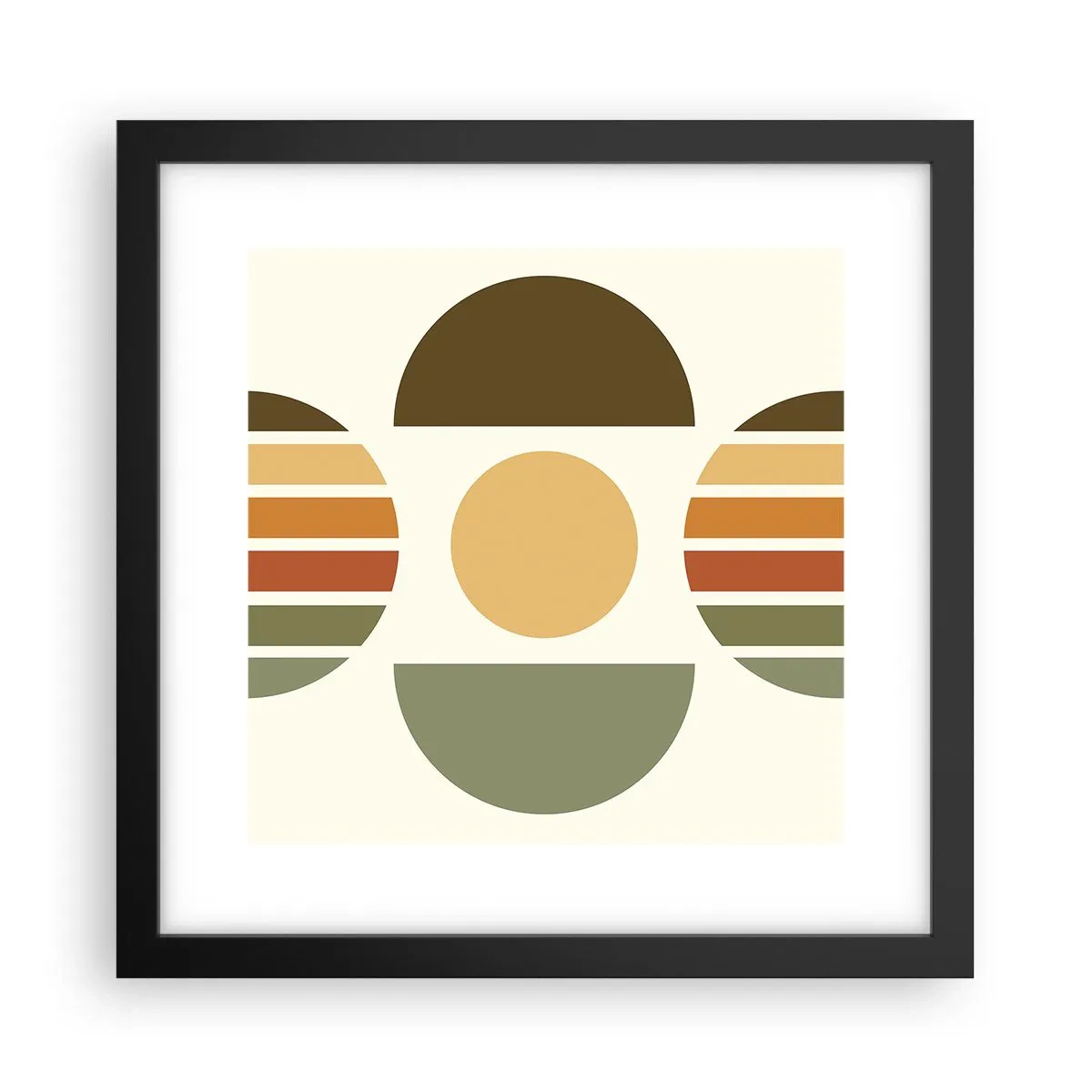Poster în ramă neagră - În culorile pământului - 30x30 cm