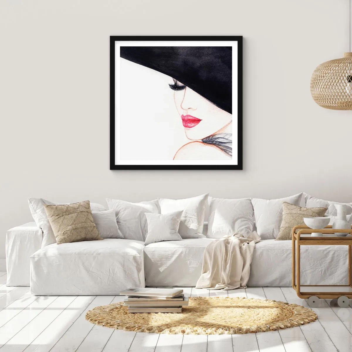 Poster în ramă neagră - Eleganță și senzualitate - 30x30 cm