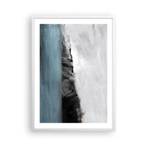 Poster în ramă albă - Apă - pământ: lupta elementelor - 50x70 cm