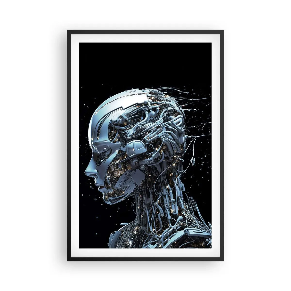 Poster în ramă neagră - Tehnologia este o femeie - 61x91 cm