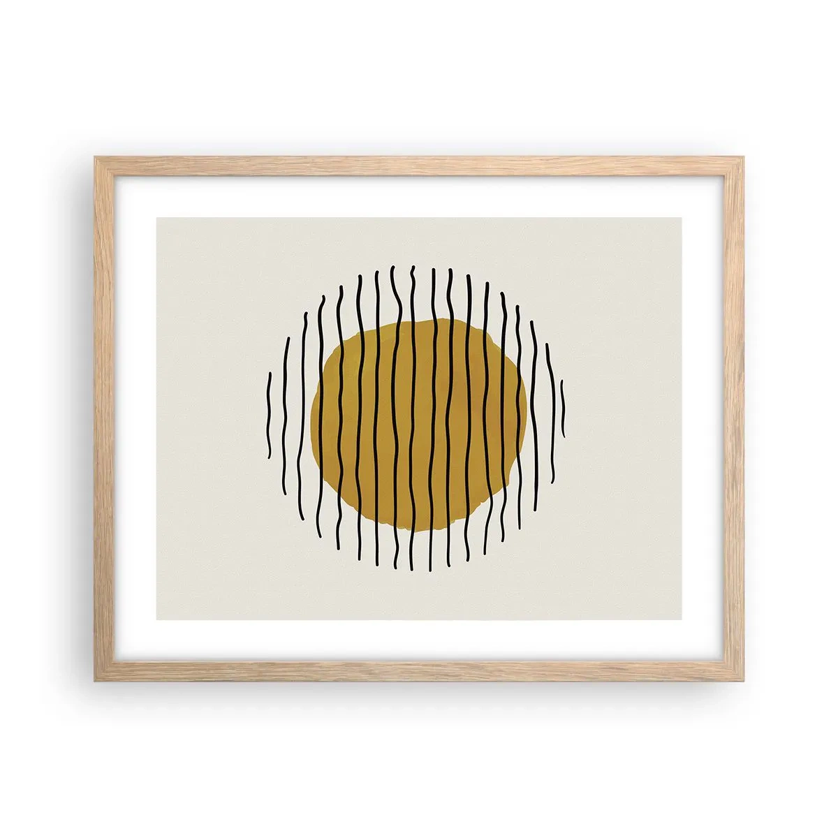 Poster în ramă de stejar deschis - Abstracție tremurândă de căldură - 50x40 cm