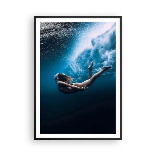 Poster în ramă neagră - Sirena modernă - 70x100 cm
