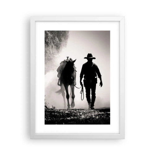 Poster în ramă albă - Texas de dimineața - 30x40 cm