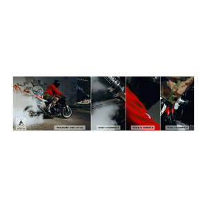 Mostră tapet autocolant Deluxe Sticker - Gonește după mine! - Automobile, Motocicletă, Graffiti - 100x30 cm