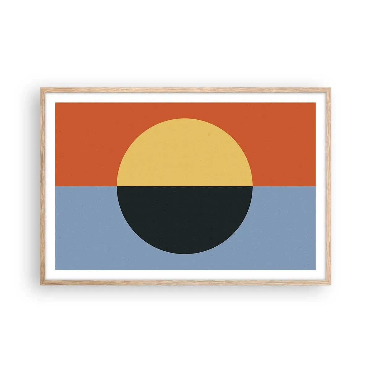 Poster în ramă de stejar deschis - O compoziție de căldură și răcoare - 91x61 cm