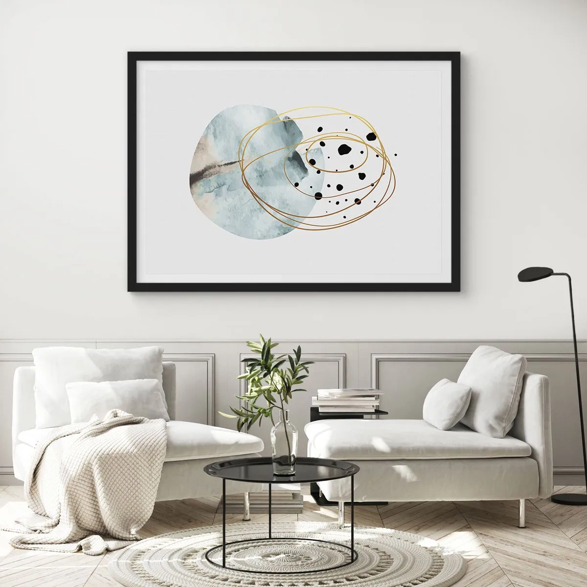 Poster în ramă neagră - În îmbrățișarea spațiului - 91x61 cm