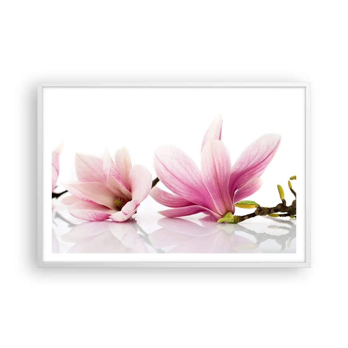 Poster în ramă albă - Delicate ca o adiere de primăvară - 91x61 cm