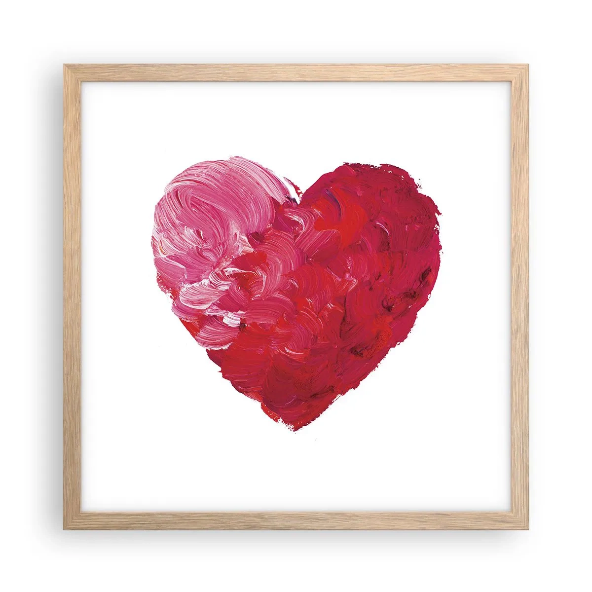 Poster în ramă de stejar deschis - All you need is love - 40x40 cm