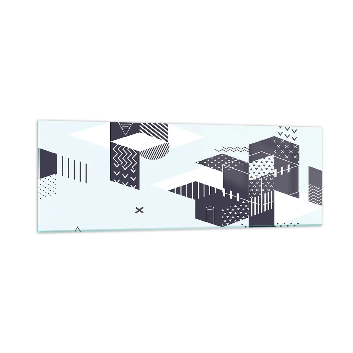Tablou pe sticlă - În sufletul matematicii - 90x30 cm