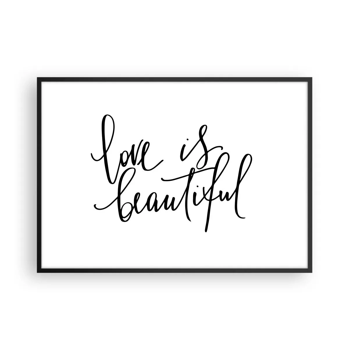 Poster în ramă neagră - Citiți și repetați - 100x70 cm