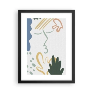 Poster în ramă neagră - Sărut de flori - 30x40 cm