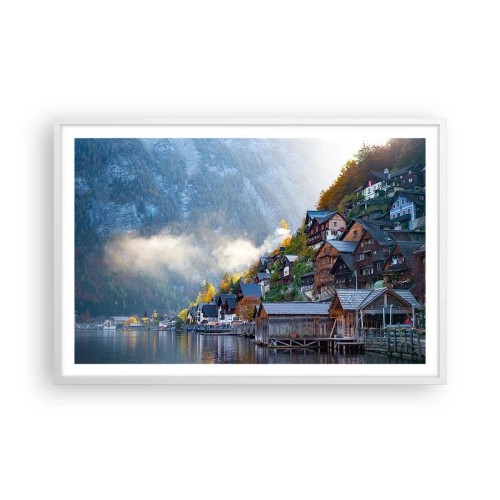 Poster în ramă albă - Atmosferă alpină - 91x61 cm