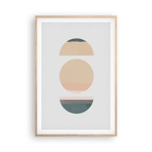 Poster în ramă de stejar deschis - Roată cu roată - 61x91 cm