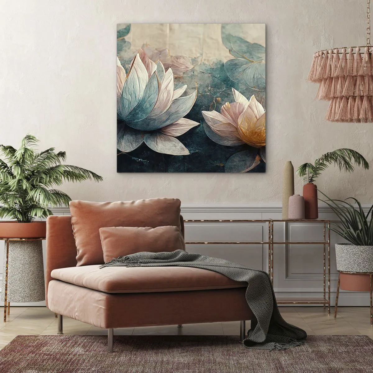 Tablou pe pânză - Stele de lac - 50x50 cm