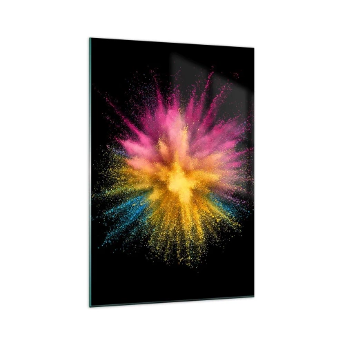 Tablou pe sticlă - Nașterea culorii  - 70x100 cm