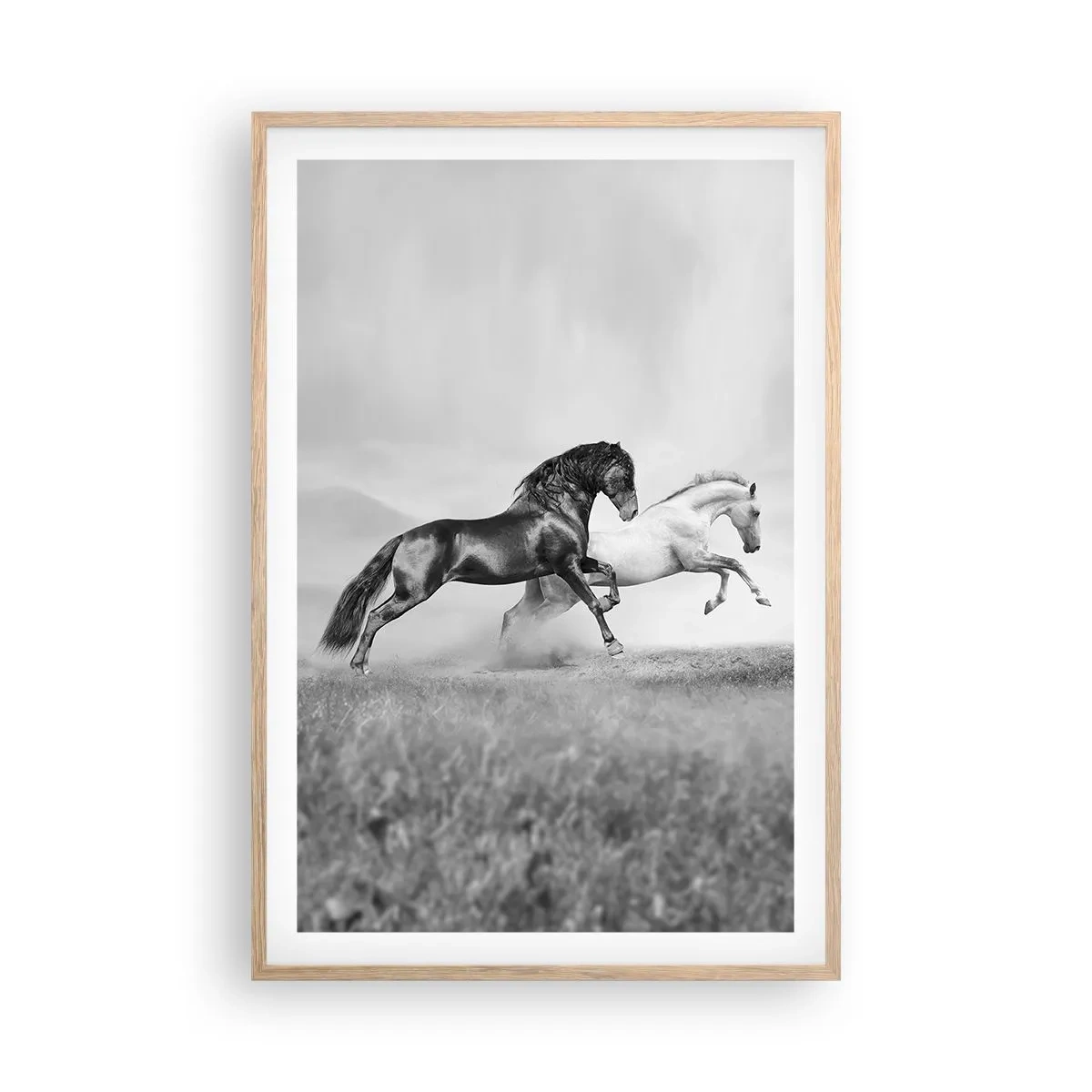 Poster în ramă de stejar deschis - Îngeri și demoni - 61x91 cm