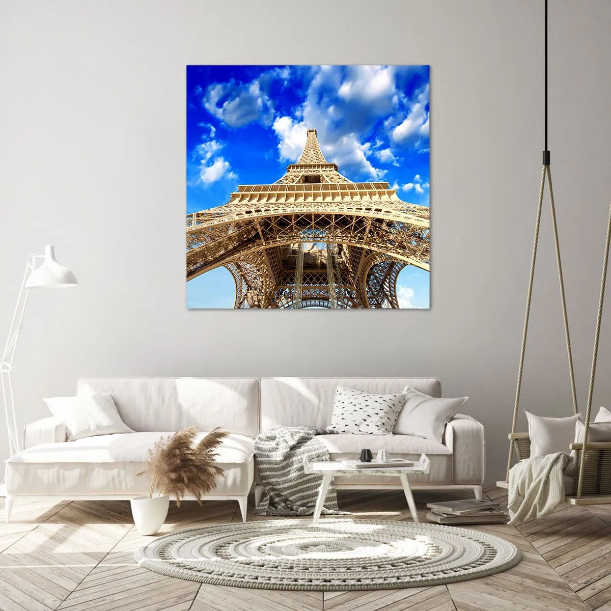 Tablou pe pânză - Atingând cerul și norii - 60x60 cm