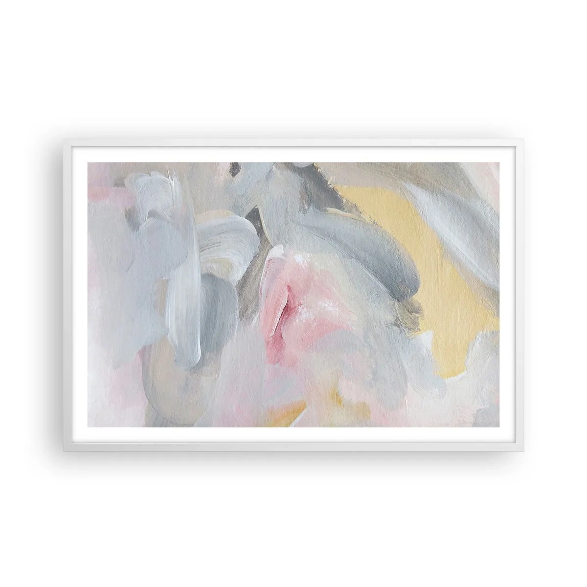 Poster în ramă albă - Într-o lume de pastel - 91x61 cm