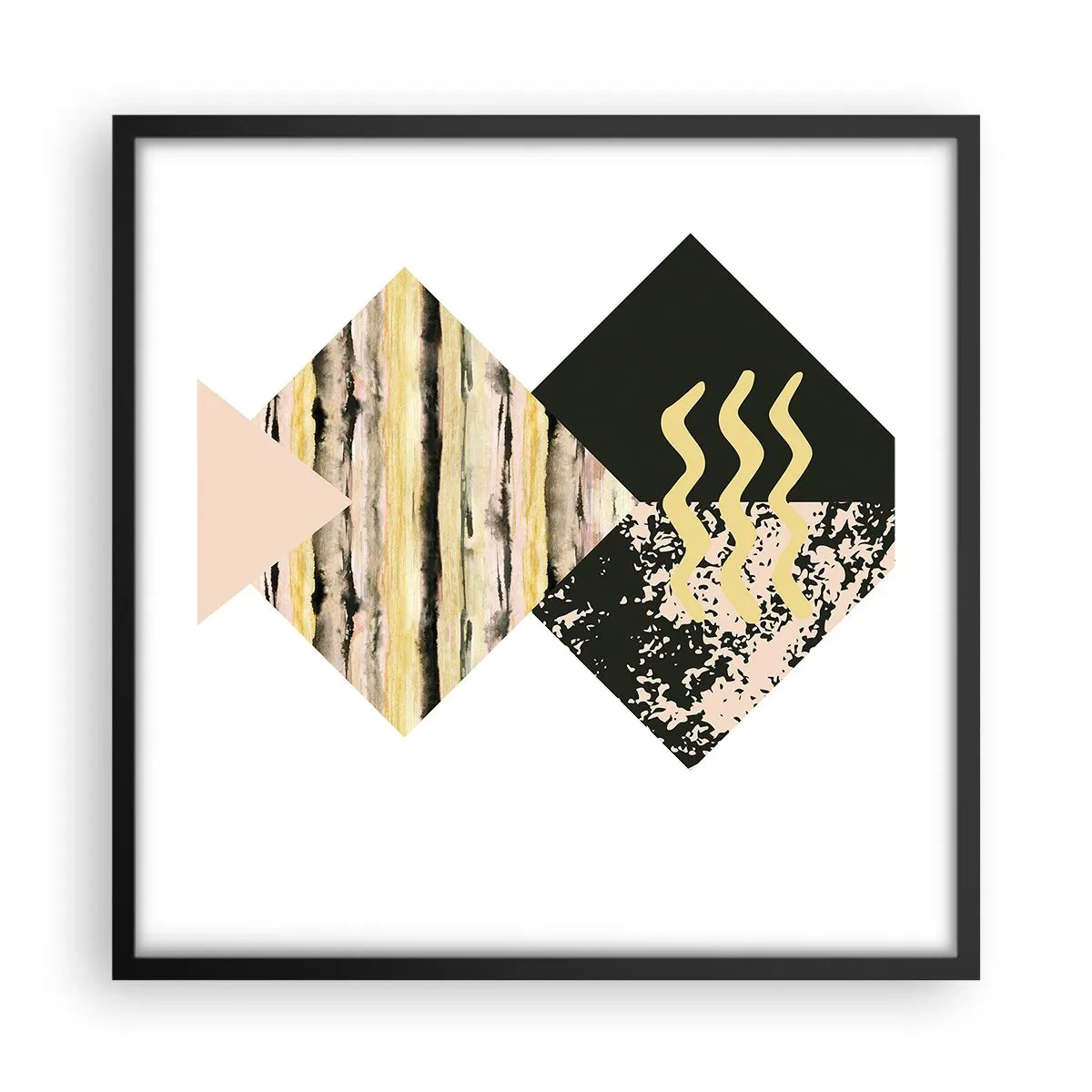 Poster în ramă neagră - Aparent simplu - 50x50 cm