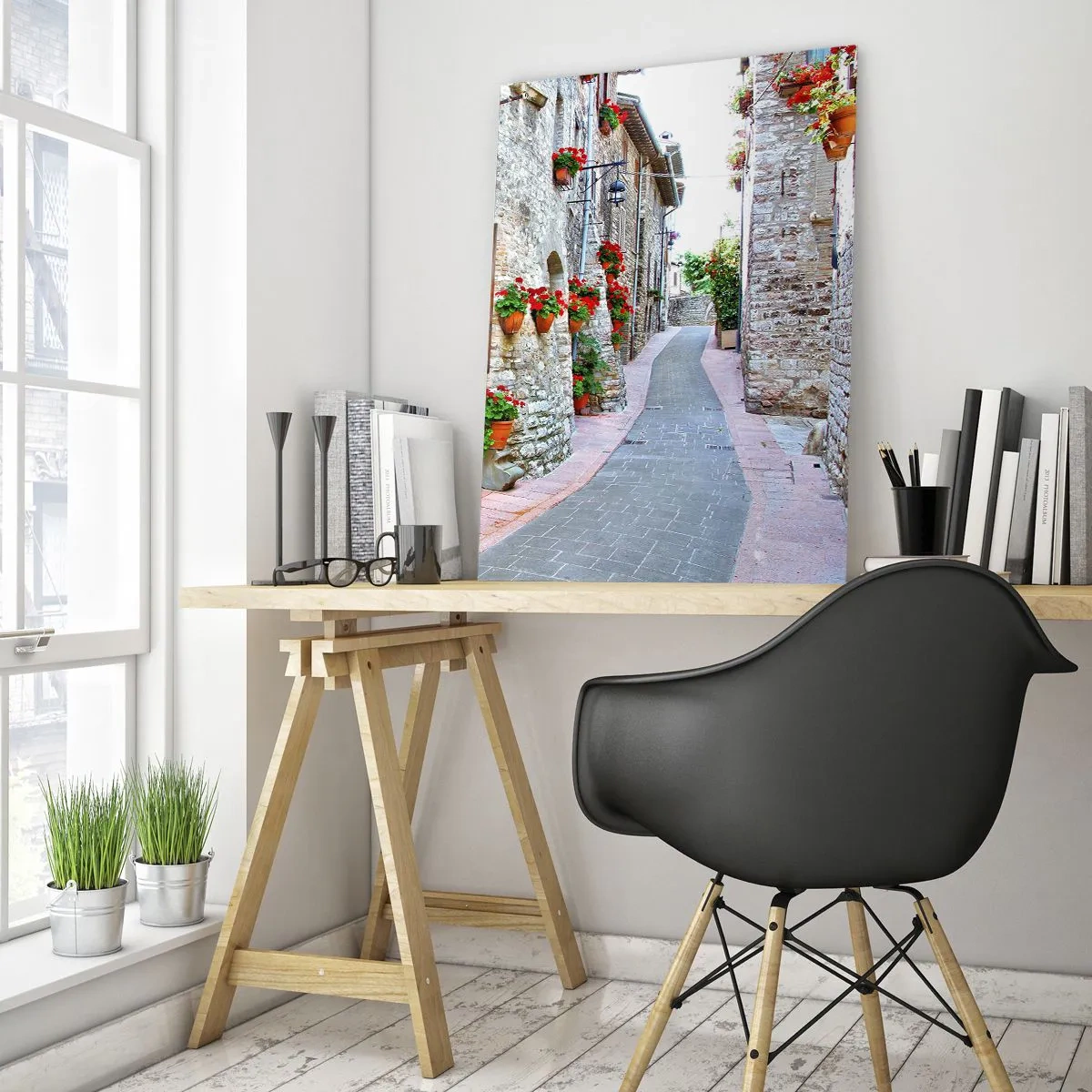 Tablou pe sticlă - Oraș italian de vis - 50x70 cm
