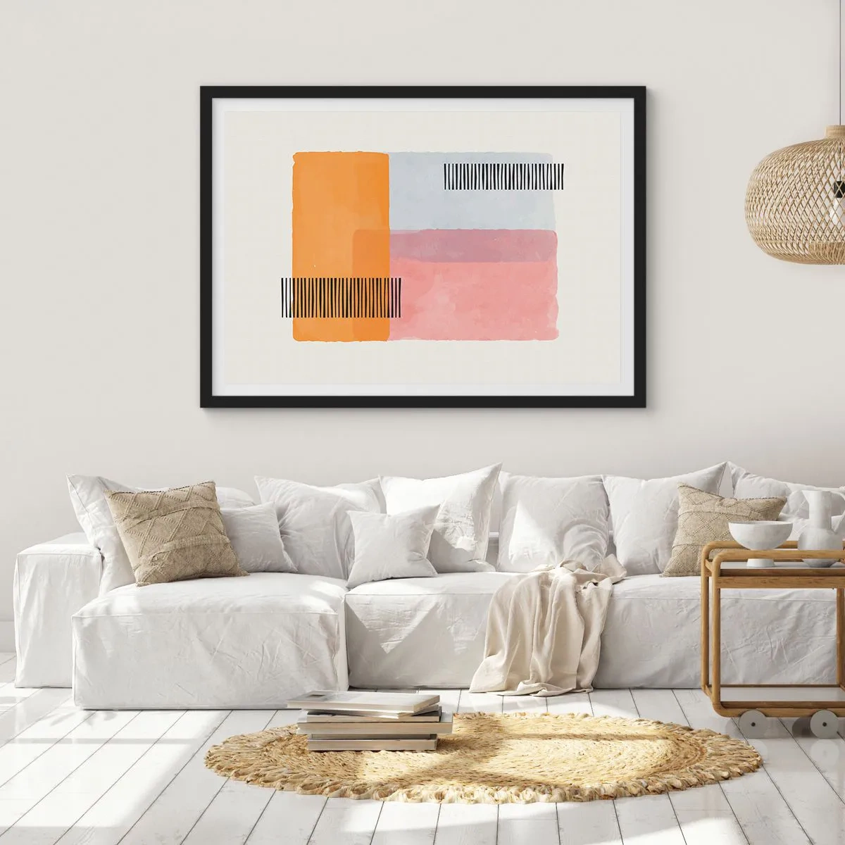 Poster în ramă neagră - Din colț în colț - 40x30 cm