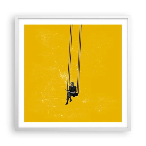 Poster în ramă albă - O zi ca oricare alta - 60x60 cm