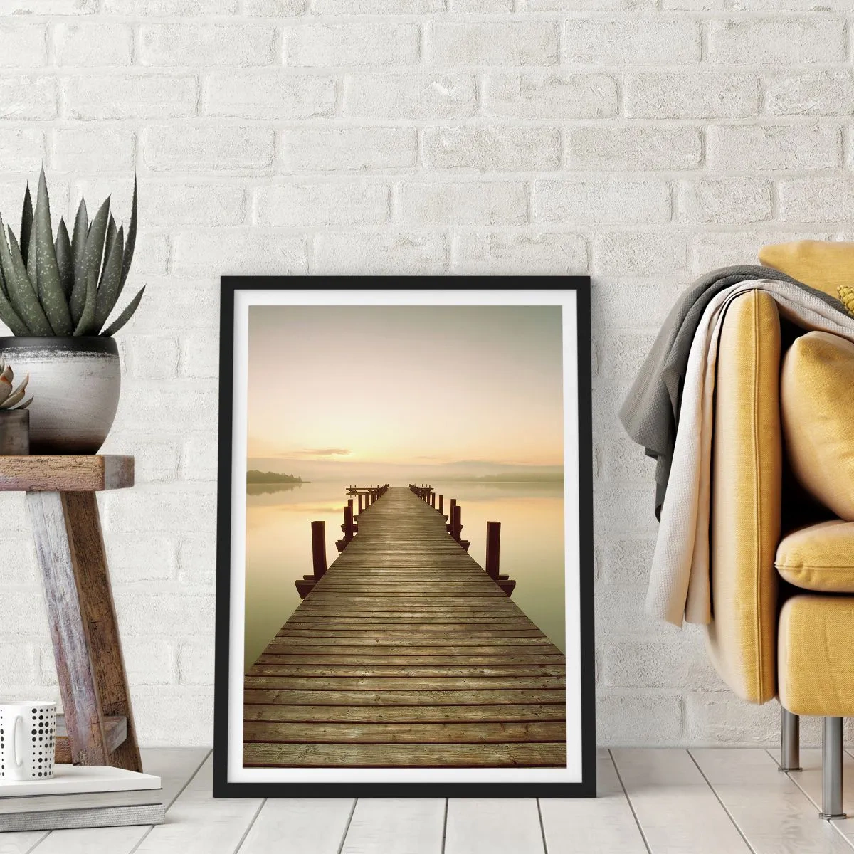 Poster în ramă neagră - Înainte de răsărit, zori, lumină - 70x100 cm