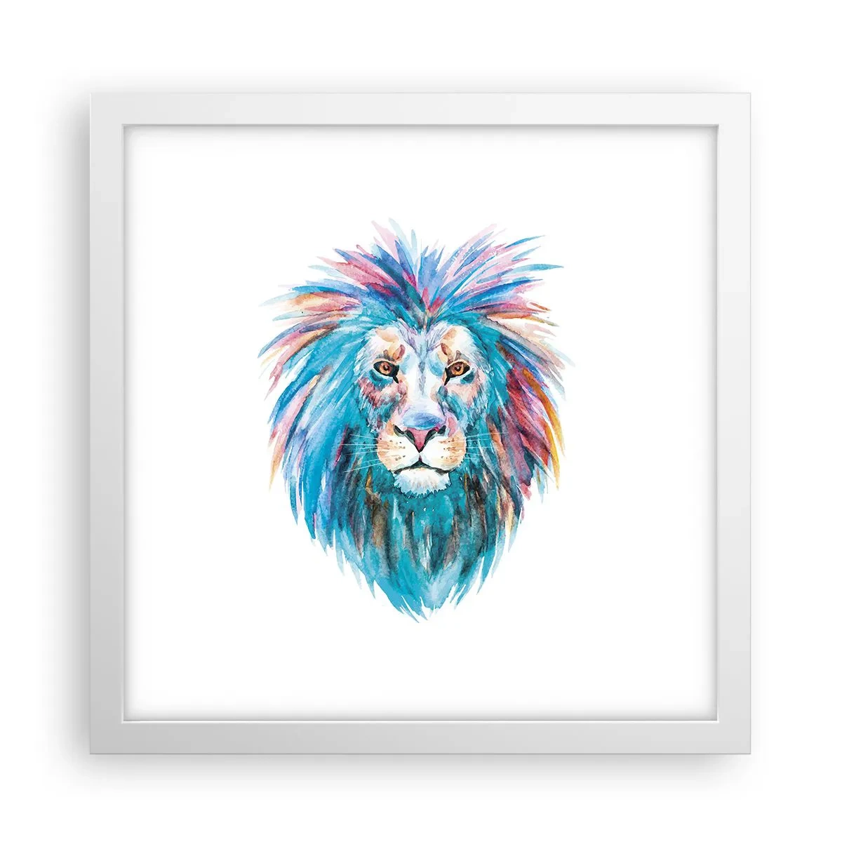 Poster în ramă albă - Aură electrizantă - 30x30 cm