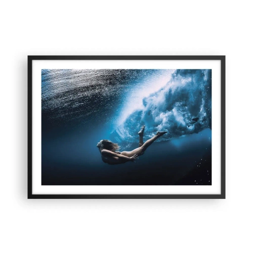 Poster în ramă neagră - Sirena modernă - 70x50 cm