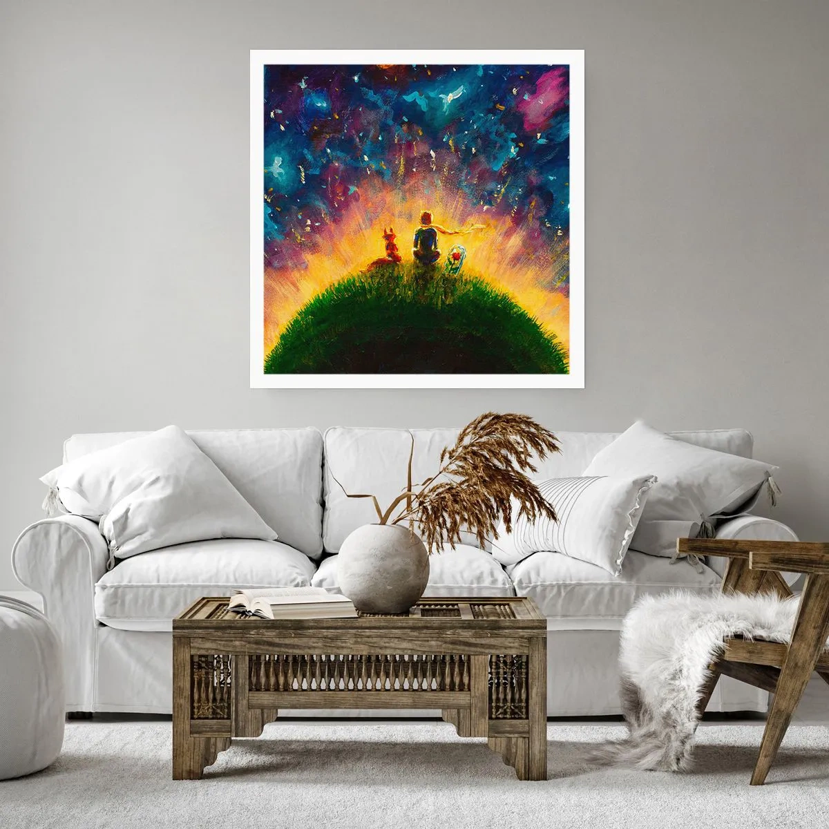 Poster - Dragoste și prietenie - întreaga lume - 40x40 cm