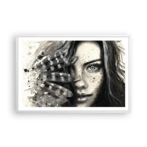 Poster în ramă albă - Frumusețe sălbatică - 91x61 cm