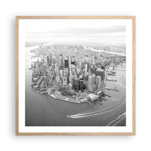 Poster în ramă de stejar deschis - Cum să nu iubești? - 60x60 cm