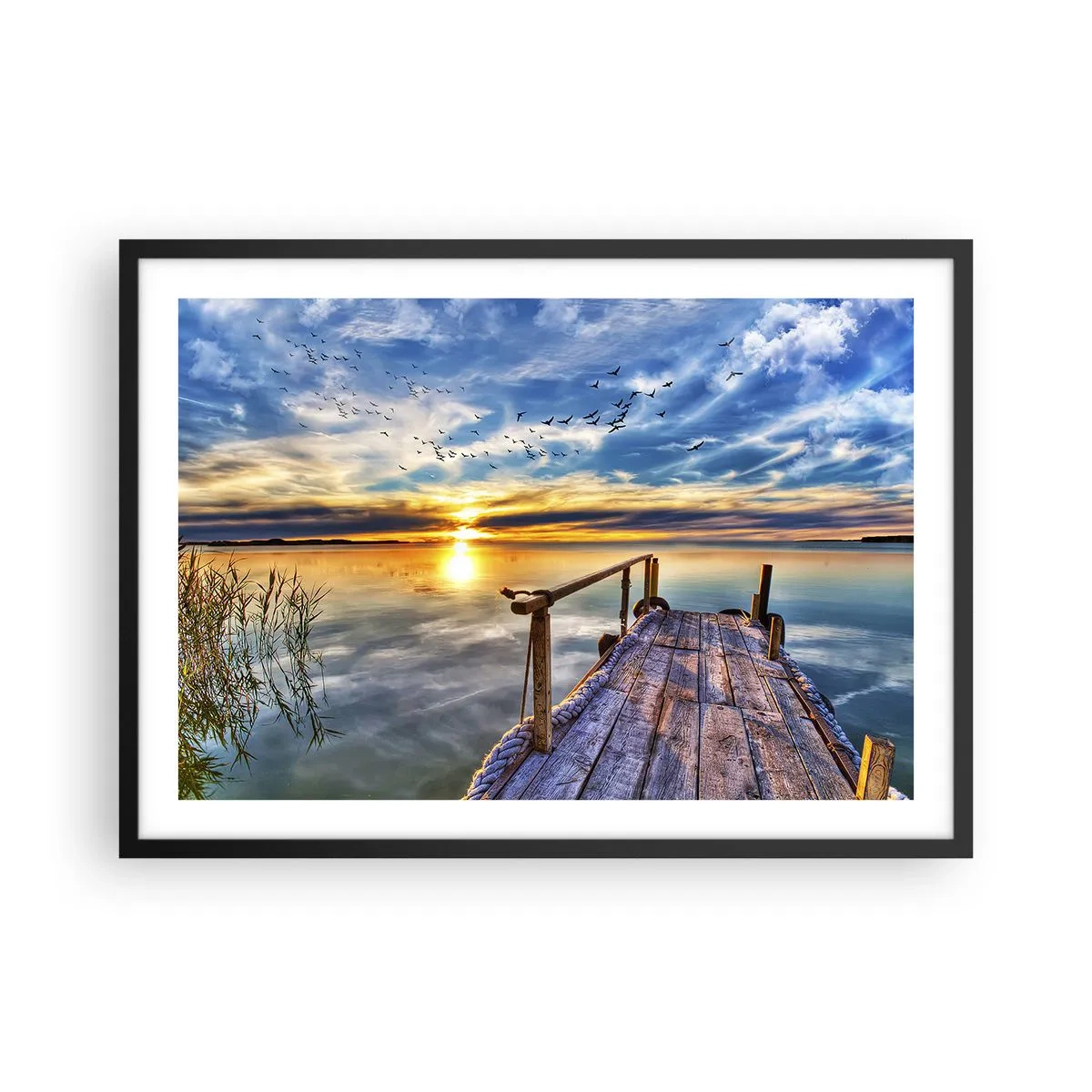 Poster în ramă neagră - Vântul se odihnește - 70x50 cm
