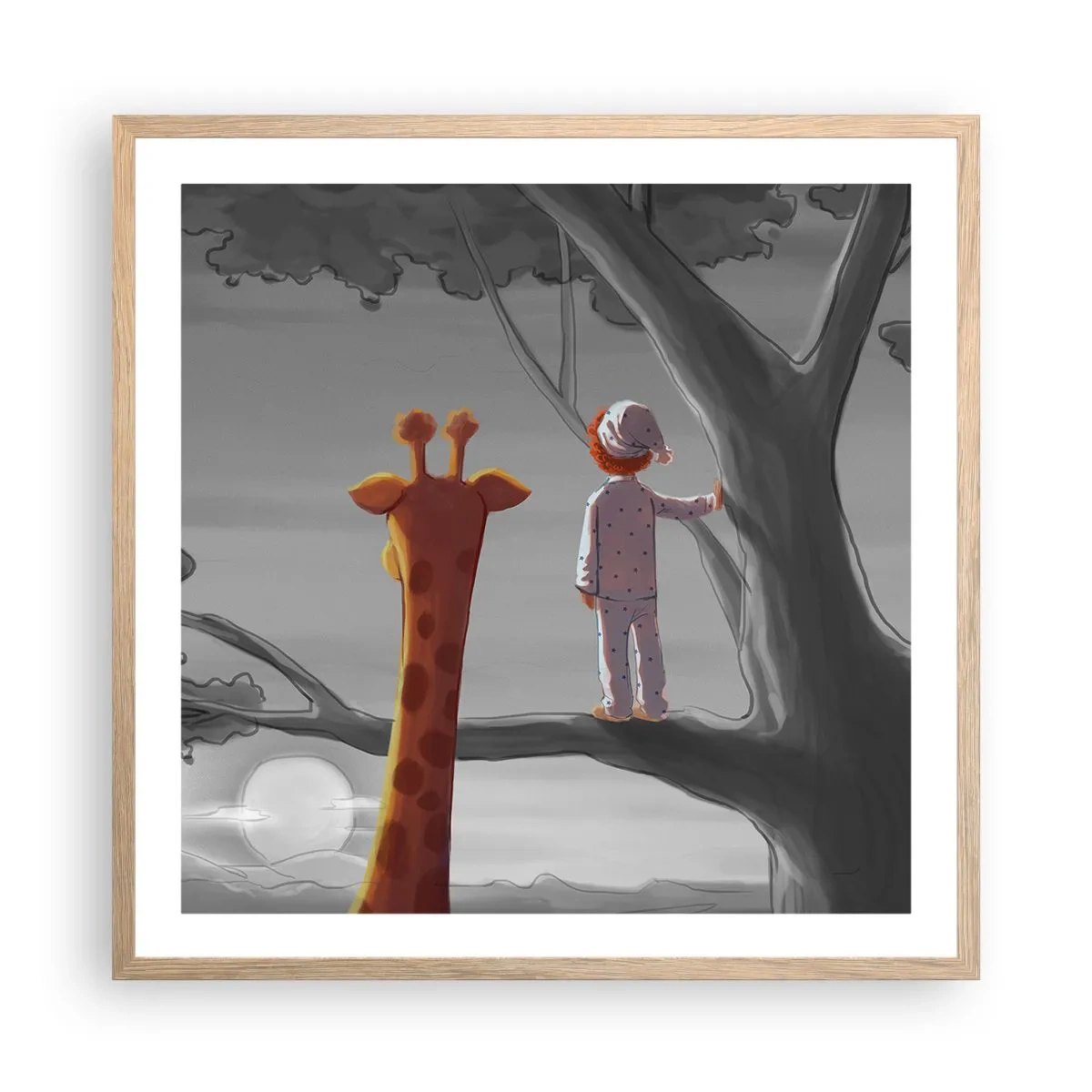 Poster în ramă de stejar deschis - Acest lucru se întâmplă cu adevărat - 60x60 cm