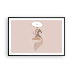 Poster în ramă neagră - O doamnă adevărată - 91x61 cm