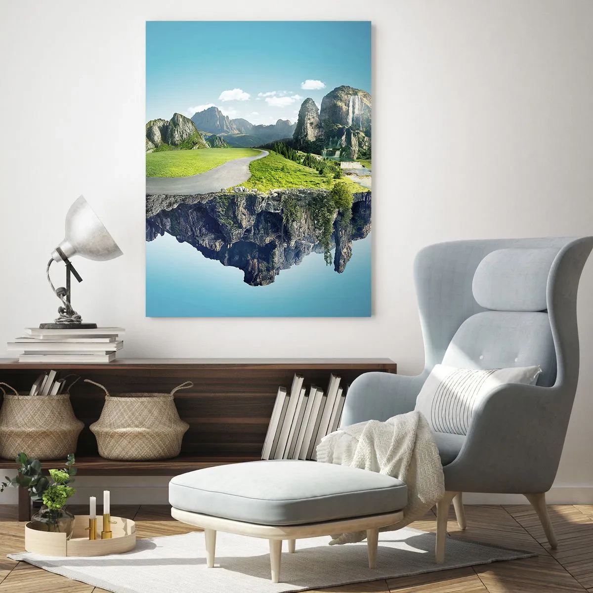 Tablou pe sticlă - Insula fantastică - 50x70 cm