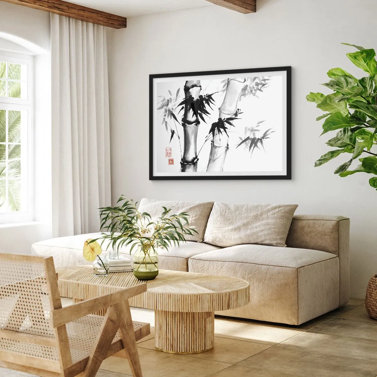 Poster în ramă neagră - Primul-plan al Orientului - 70x50 cm