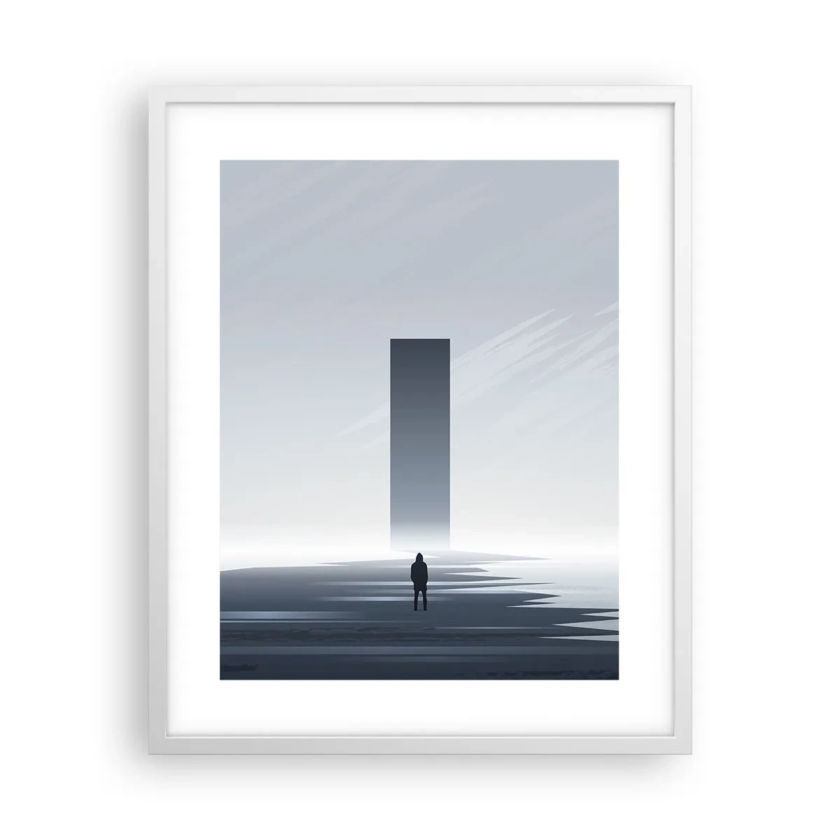 Poster în ramă albă - Oportunitate sau amenințare? - 40x50 cm