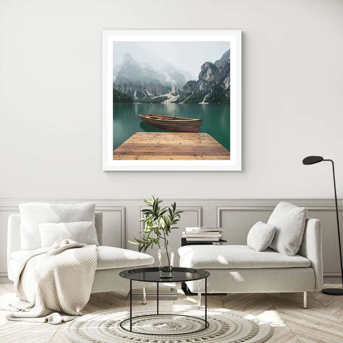 Poster în ramă albă - Și frunțile mândre - 40x40 cm