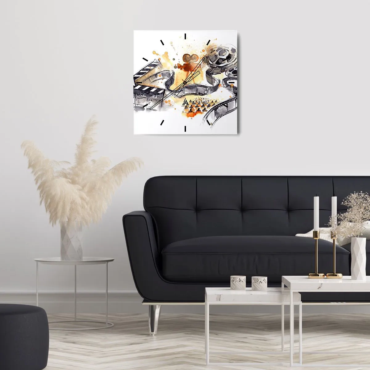 Ceas de perete - Ceas pe sticlă - În țara viselor - 40x40 cm