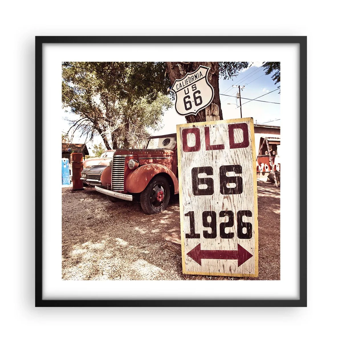 Poster în ramă neagră - O legendă provincială americană - 50x50 cm