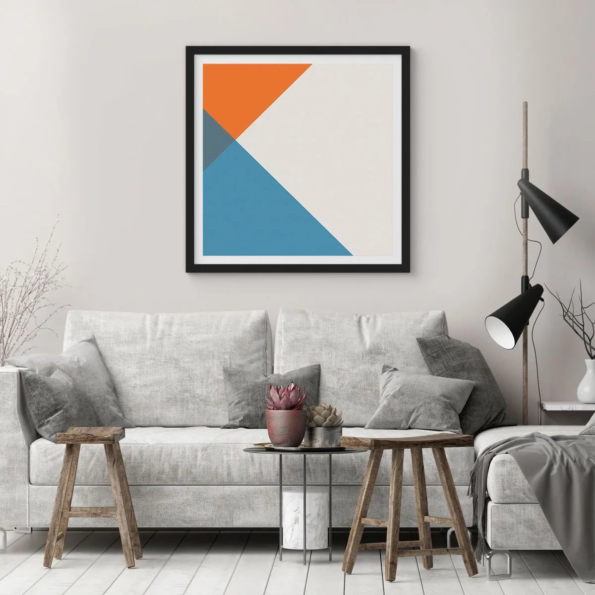 Poster în ramă neagră - La un unghi drept - 30x30 cm