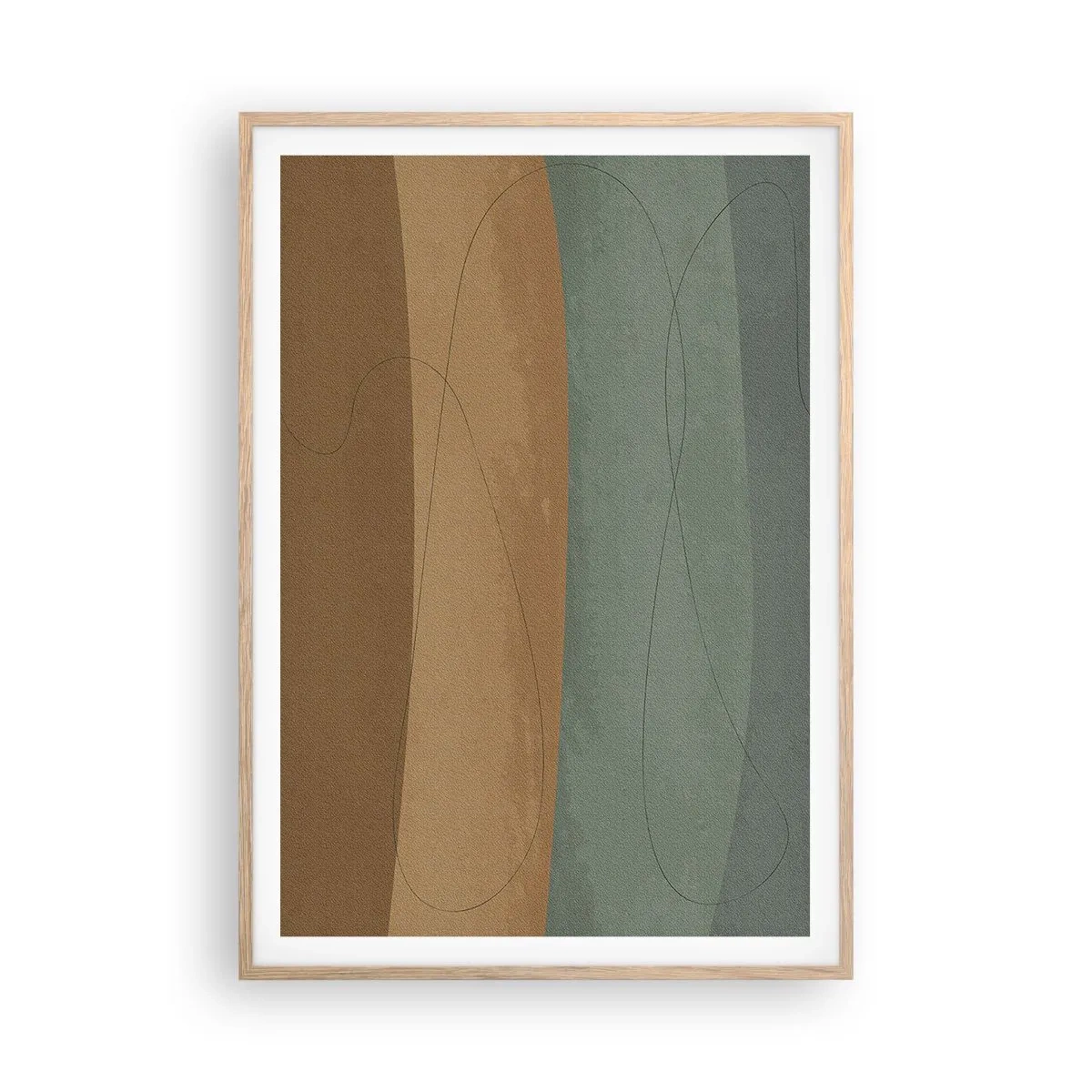Poster în ramă de stejar deschis - Compoziție orizontală - 70x100 cm