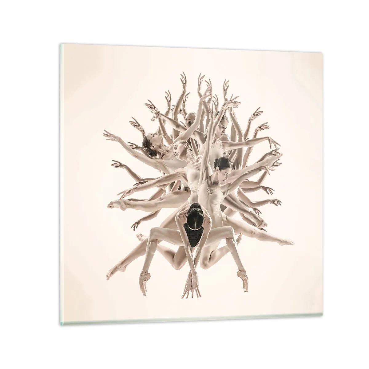 Tablou pe sticlă - Înflorirea în dans - 40x40 cm