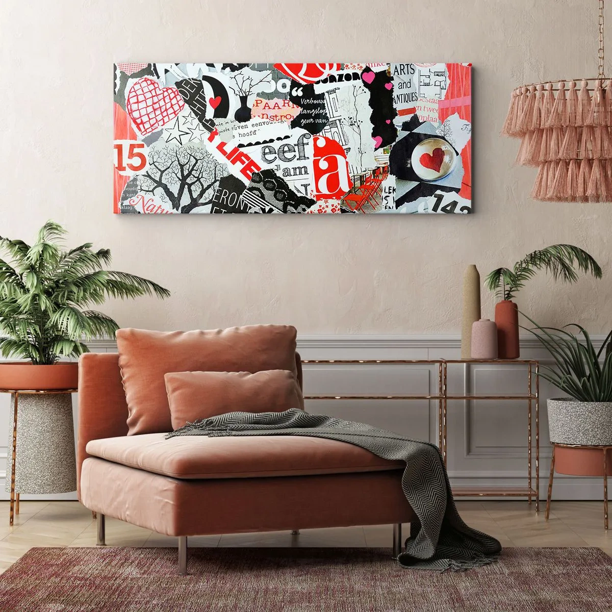 Tablou pe pânză - Colaj de hipsteri - 120x50 cm