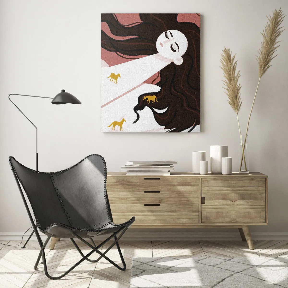 Tablou pe sticlă - Visul despre calul de aur - 80x120 cm