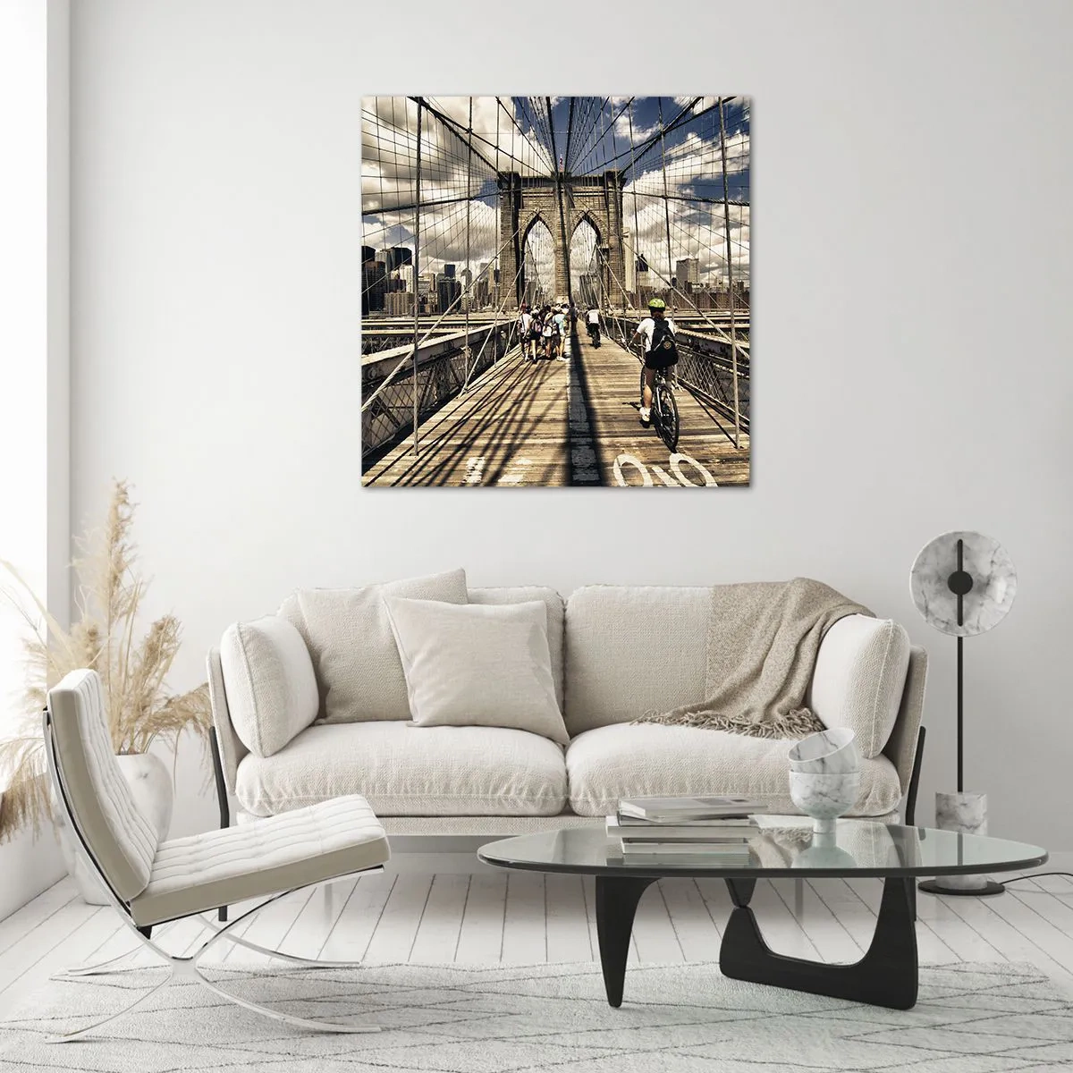 Tablou pe sticlă - Chiar în inima orașului - 40x40 cm