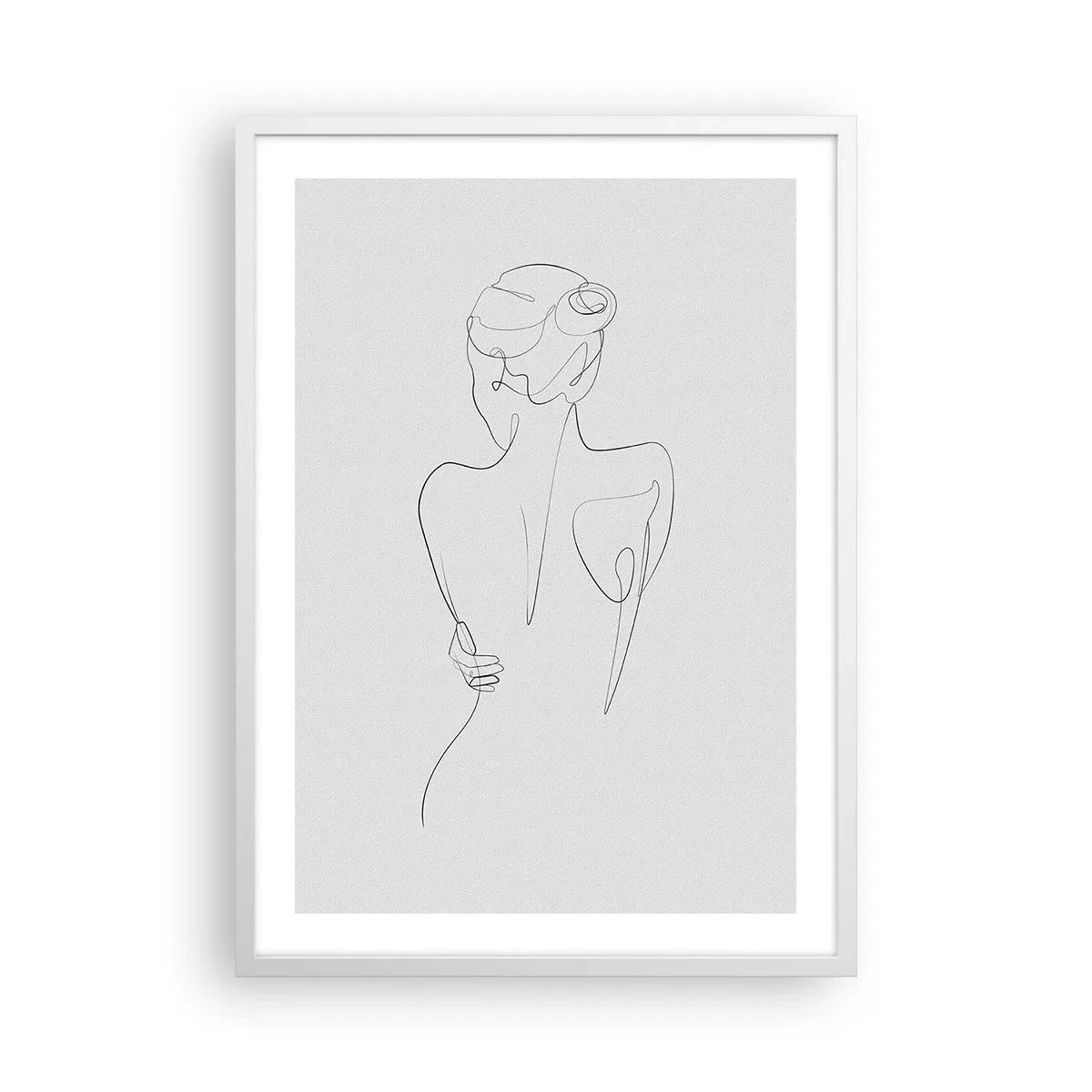 Poster în ramă albă - Muzica corpului - 50x70 cm